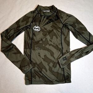 Billabong Olive Camouflage Long Sleeve Top